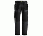 6251 Pantalones largos de trabajo elásticos ajuste holgado AllroundWork Loose Fit con bolsillos flotantes color negro