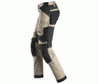 6341 Pantalones largos de trabajo elásticos AllroundWork Slim Fit color beige/ negro