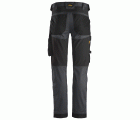 6341 Pantalones largos de trabajo elásticos AllroundWork Slim Fit color gris acero/ negro