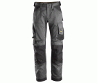 6351 Pantalones largos de trabajo elásticos ajuste holgado AllroundWork Loose Fit color gris acero/ negro