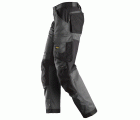 6351 Pantalones largos de trabajo elásticos ajuste holgado AllroundWork Loose Fit color gris acero/ negro