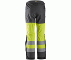 6530 Pantalones largos de trabajo impermeables Waterproof Shell de alta visibilidad clase 2 AllroundWork amarillo/ gris acero