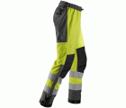 6530 Pantalones largos de trabajo impermeables Waterproof Shell de alta visibilidad clase 2 AllroundWork amarillo/ gris acero