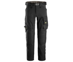 6593 Pantalones lasrgos de trabajo elásticos Rodilleras Capsulized™ AllroundWork color negro