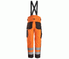 6630 Pantalones largos de trabajo impermeables de alta visibilidad clase 2 acolchados con doble capa 37.5® naranja / negro