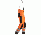 6630 Pantalones largos de trabajo impermeables de alta visibilidad clase 2 acolchados con doble capa 37.5® naranja / negro