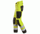 6630 Pantalones largos de trabajo impermeables de alta visibilidad clase 2 acolchados con doble capa 37.5® amarillo / negro