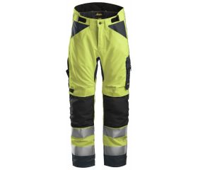 6639 Pantalones largos de trabajo aislantes 37.5® de alta visibiidad clase 2 AllroundWork amarillo/ gris acero