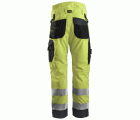 6639 Pantalones largos de trabajo aislantes 37.5® de alta visibiidad clase 2 AllroundWork amarillo/ gris acero