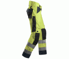 6639 Pantalones largos de trabajo aislantes 37.5® de alta visibiidad clase 2 AllroundWork  amarillo/ gris acero