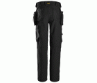 6771 Pantalones largos de trabajo mujer elásticos bolsillos flotantes desmontables AllroundWork color negro