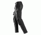 6923 Pantalones largos de solador bolsillos flotantes FlexiWork negro