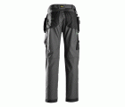 6923 Pantalones largos de solador bolsillos flotantes FlexiWork gris acero/ negro