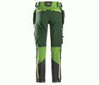 6940 Pantalones largos de trabajo elásticos FlexiWork Softshell Slim Fit bolsillos flotantes verde manzana/ verde bosque