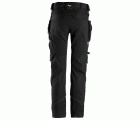 6972 Pantalones largos de trabajo FlexiWork negros desmontables con bolsillos flotantes