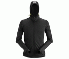 8002 Chaqueta con capucha de forro polar elástico Polartec® Power Stretch® 2.0 FlexiWork negro