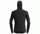 8002 Chaqueta con capucha de forro polar elástico Polartec® Power Stretch® 2.0 FlexiWork negro