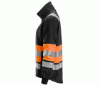 8077 Chaqueta con cremallera completa para mujer de alta visibilidad clase 1 color naranja/ negro