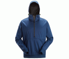 8400 Chaqueta cortavientos elástica FlexiWork azul oscuro con capucha y media cremallera