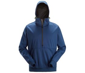 8400 Chaqueta cortavientos elástica FlexiWork azul oscuro con capucha y media cremallera