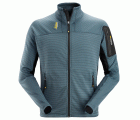 9438 Chaqueta de microforro polar Body Mapping azul petroleo/ negro