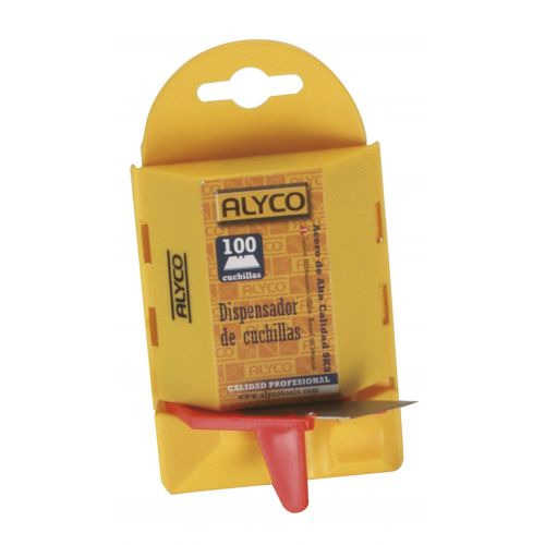 Dispensador 100 Cuchillas Trapezoidales ALYCO