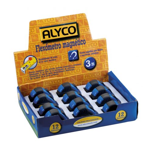 Flexómetro Metálico Magnético Cuerpo Bimaterial ALYCO