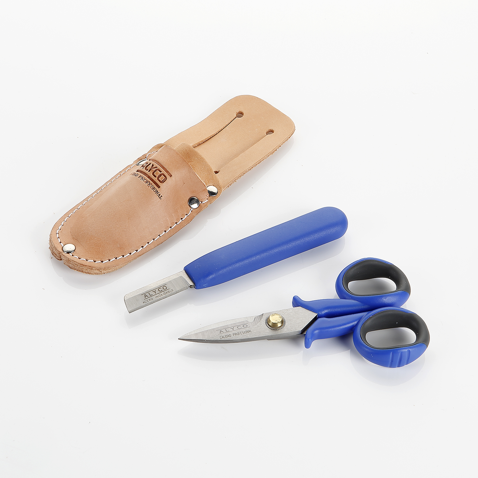 Cable Splicer Kit with Knife, Electrician's Scissors, and Leather