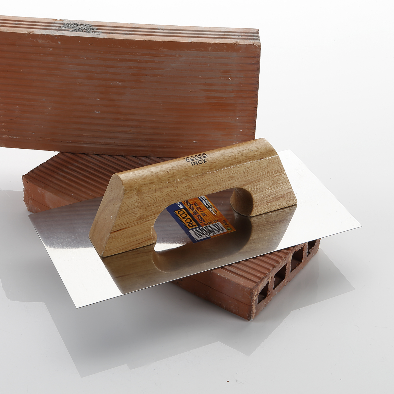 Llana con mango de madera rectangular 300 x 150 mm - Cablematic