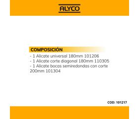 Juego De 3 Alicates De Alta Potencia En Caja De Plástico ALYCO