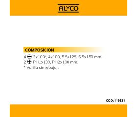 Juego De 6 Destornilladores Aislados Para Electricista Con Mango Bimaterial ALYCO  