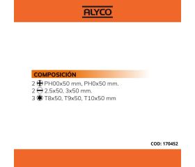 Juego De 7 Destornilladores De Precisión En Caja De Plástico ALYCO ORANGE