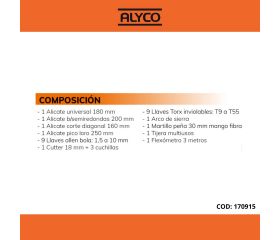 Módulo De 30 Herramientas Bandeja Plástico Para Carro ALYCO ORANGE