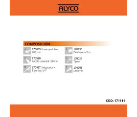 Bolsa De Nylon Con Herramientas 15 Piezas ALYCO ORANGE