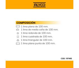 Juego De 6 Limas De Aguja En Caja Plástico ALYCO