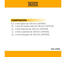 Juego De 5 Limas Entrefinas En Estuche De Nylon ALYCO 