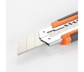 Cutter De Cuchilla Fragmentable De 18 Mm Con Guía Métalica ALYCO ORANGE