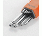 Juego De Llaves Acodadas Torx Inviolable, Soporte De Plástico ALYCO ORANGE