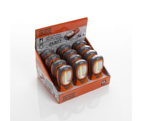 Linterna De Trabajo Bifocal Larga 3W Cob + 3 Led ALYCO ORANGE