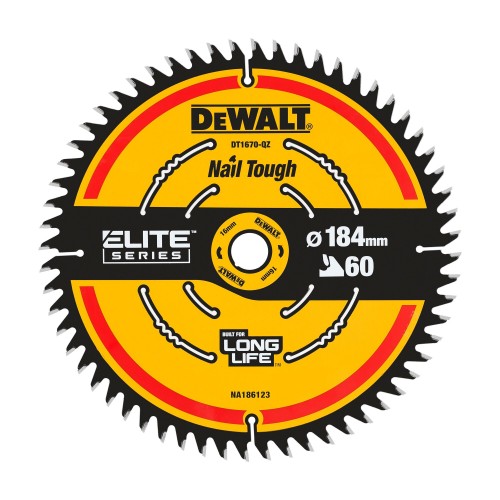 DT1670-QZ - ES Precuision Trim Mitre saw Blade 184 x 16 x 60T