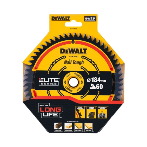 DT1670-QZ - ES Precuision Trim Mitre saw Blade 184 x 16 x 60T