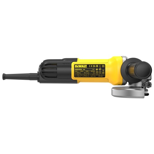 DWE4036-QS - Mini-amoladora 115mm 750W 11.800 rpm Arranque Suave + Bloqueo y re-arranque