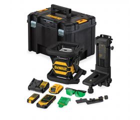 DCE080D1GS-QW - Nivel Láser Rotativo autonivelante VERDE XR 18V batería Li-Ion 2Ah TOOL CONNECT