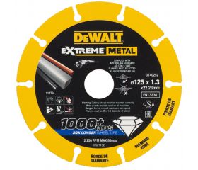 DT40252-QZ - Disco de corte con borde diamantado Extreme Metal 125x1.3x22.3mm