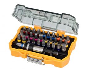 DT7969-QZ - Juego de 32 puntas, Pz, Ph, Pl, Torx, Torx inviolables hexagonal y adaptador