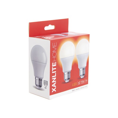 2 BOMBILLAS LED NEUTRO E27 806LM 60W XANLITE PACK2EE806GCW