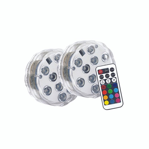 2 LAMP FLOTANTES PISCINA MANDO RGB XANLITE PACK2LPIP68RVB