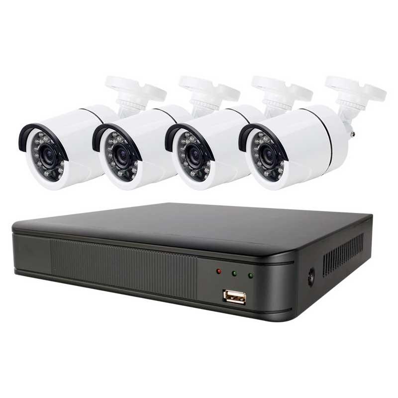 Kit 4 de Cámaras de Seguridad, Videovigilancia