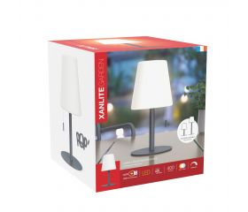 LAMPARA MESA CONO GRIS ACERO 400L XANLITE EG-LP16CGRCCT