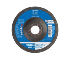 Vellón para limpieza POLICLEAN PLUS PCLD Ø 125x13 mm, agujero Ø 22,3 mm para trabajos de limpieza en basto